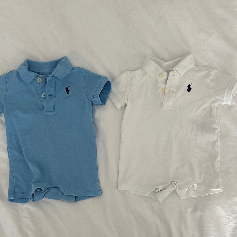 Ralph Lauren Kids Polo Set - Blue and White